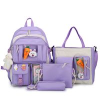 Fashion Doll Pendent Decoration Four-piece Large-capacity Backpack main image 3