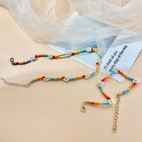 Simple Colorful Woven Handmade Flower Bead Necklace main image 4