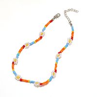 Simple Colorful Woven Handmade Flower Bead Necklace main image 6