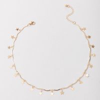 New Simple Golden Five-pointed Star Tassel Necklace main image 5