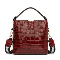 Fashion Texture Crocodile Pattern Patent Leather Handbag main image 3