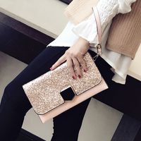 Korean Sequin Clutch Envelope Type Dinner Bag main image 3