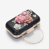 Retro Flower Diamond Dinner Clutch Bag main image 5