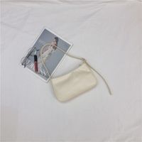 Korean Soft Leather Baguette Armpit Bag main image 5
