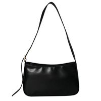 Korean Soft Leather Baguette Armpit Bag main image 3