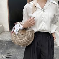 Fashion Portable Woven One-shoulder Small Square Bag main image 5