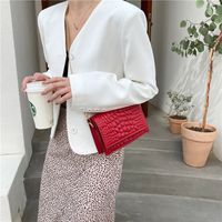 Korean Fashion Candy Color Embroidered Crossbody Small Square Bag main image 4