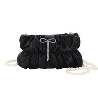 Fashion Folding Cute Pearl Chain Messenger Bucket Bag main image 3