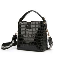 Fashion Texture Crocodile Pattern Patent Leather Handbag sku image 3