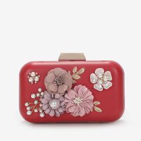 Retro Flower Diamond Dinner Clutch Bag sku image 2