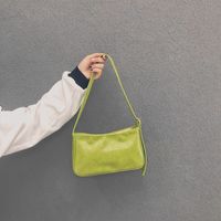 Korean Soft Leather Baguette Armpit Bag sku image 4