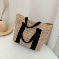 Fashion Leisure Straw Woven Beach Hand Bag sku image 2