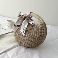 Fashion Portable Woven One-shoulder Small Square Bag sku image 2