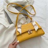 Korean Fashion Silk Scarf Portable Small Square Bag sku image 2