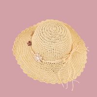 Fashion  Rose Breathable Wide-brimmed Straw Hat sku image 1