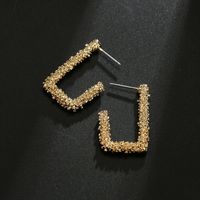 Simple Geometric Irregular Gold Earrings main image 5