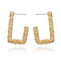 Simple Geometric Irregular Gold Earrings sku image 1