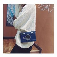Retro Patent Leather Mini Camera Small Square Bag main image 4