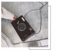 Retro Patent Leather Mini Camera Small Square Bag main image 6