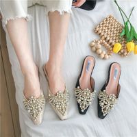 Koreanische Neue Mode-stil Flache Sandalen Perlen Hausschuhe main image 2