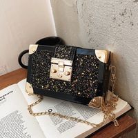 New Sequin Contrast Color Messenger Shoulder Bag main image 5