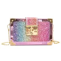 New Sequin Contrast Color Messenger Shoulder Bag main image 3