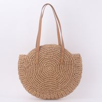 New Straw Woven Round Shoulder Bag Wholesale main image 2