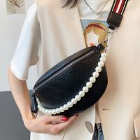 Trendy Pearl Chain Shoulder Messenger Chest Bag main image 5