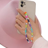 Colored Ceramic Mobile Phone Lanyard Bohemian Handmade Beaded Anti-lost Mobile Phone Chain main image 1