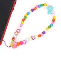 Mobile Phone Chain Candy Color Love Acrylic Beads Short Mobile Phone Lanyard main image 6