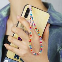 Candy Color Anti-lost Mobile Phone Chain Acrylic Love Letter Beads Short Rainbow Crystal Mobile Phone Lanyard main image 1