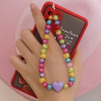 Acrylic Candy Color Mobile Phone Chain Love Short Mobile Phone Lanyard Hand Jewelry main image 2