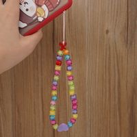 Acrylic Candy Color Mobile Phone Chain Love Short Mobile Phone Lanyard Hand Jewelry main image 5