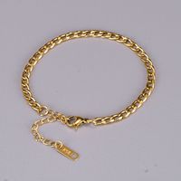 Korean Style Hollow Chain Titanium Steel Bracelet main image 5