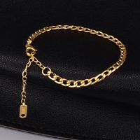 Korean Style Hollow Chain Titanium Steel Bracelet main image 6