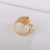 Simple Rough Stone Inlaid Adjustable Open Ring main image 5