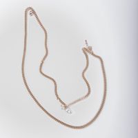 Collier En Cuivre À Chaîne Torsadée Multicouche Avec Pendentif Perle De Mode main image 4