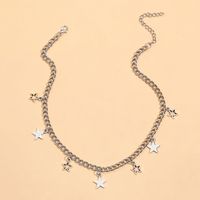 Simple Alloy Hollow Five-pointed Star Pendant Necklace main image 3