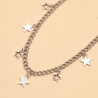 Simple Alloy Hollow Five-pointed Star Pendant Necklace main image 4