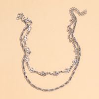 Hip-hop Flame Chain Multi-layer Alloy Necklace main image 4