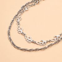 Hip-hop Flame Chain Multi-layer Alloy Necklace main image 5