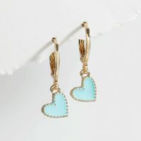 Fashion Drop Oil Heart Shape Earrings main image 3