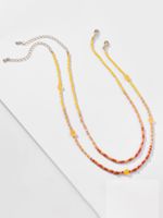Bohemia Double Color Rice Bead Beaded Necklace main image 3