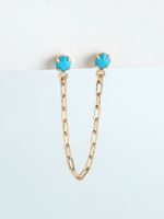 Simple Single Chain Link Earrings main image 1