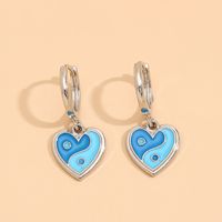 Wholesale Jewelry Dripping Heart Two-piece Earrings Nihaojewelry sku image 2
