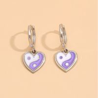 Wholesale Jewelry Dripping Heart Two-piece Earrings Nihaojewelry sku image 4