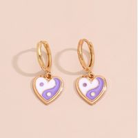 Wholesale Jewelry Dripping Heart Two-piece Earrings Nihaojewelry sku image 5