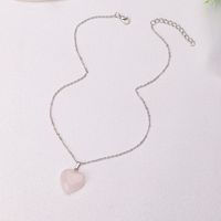 Simple Resin Stone Heart Pendent Necklace sku image 1