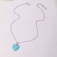 Simple Resin Stone Heart Pendent Necklace sku image 2