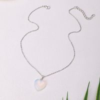 Simple Resin Stone Heart Pendent Necklace sku image 3